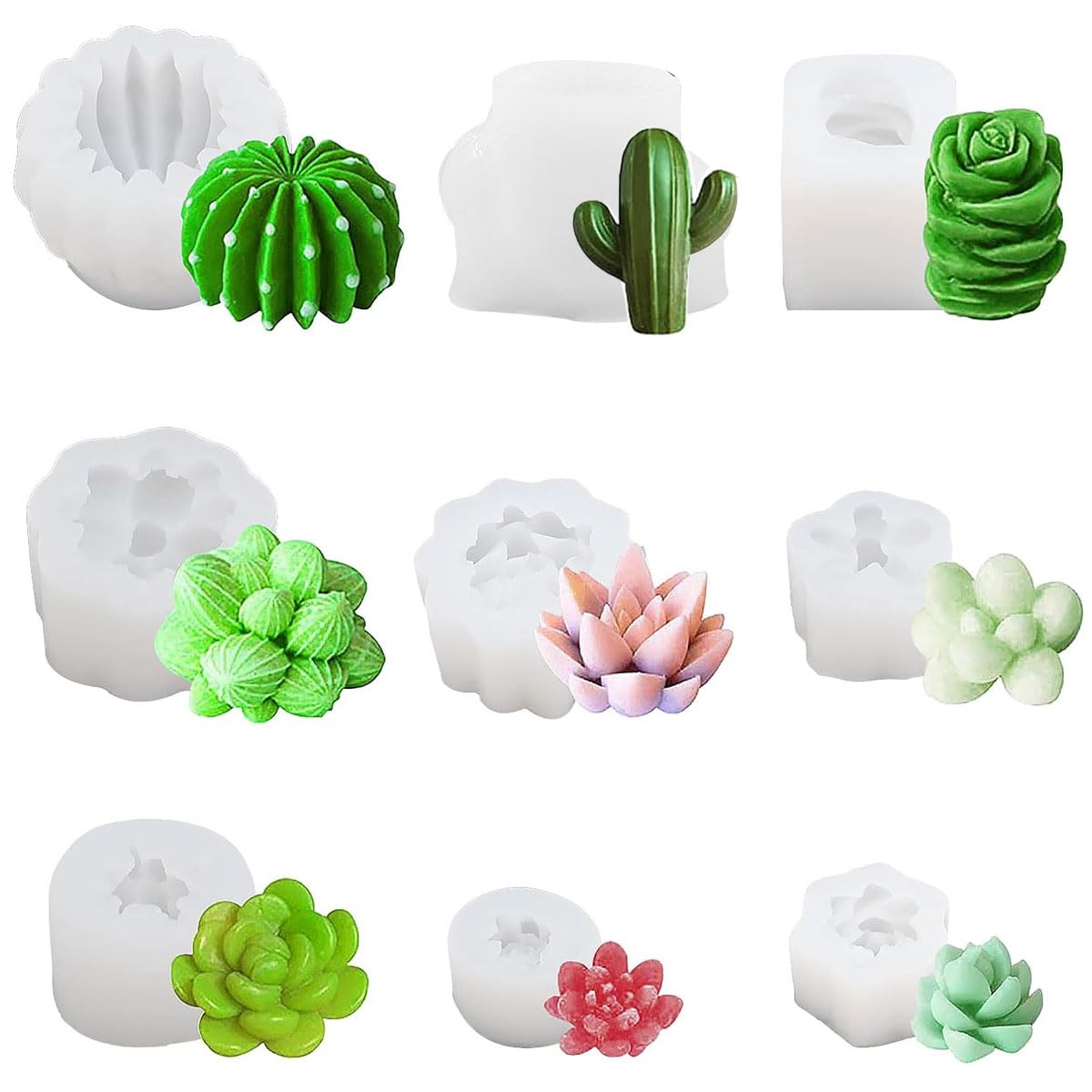 HASTHIP 9Pcs Succulent Silicone Molds 9 Styles Succulent Silicone Molds DIY Resin Succulent Desk Decor Silicone Molds DIY Resin Succulent Desk Decor Gift HASTHIP 9Pcs Succulent Silicone Molds 9 Styles Succulent Silicone Molds DIY Resin Succulent Desk Decor Silicone Molds DIY Resin Succulent Desk Decor Gift